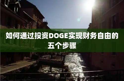 如何通过投资DOGE实现财务自由的五个步骤