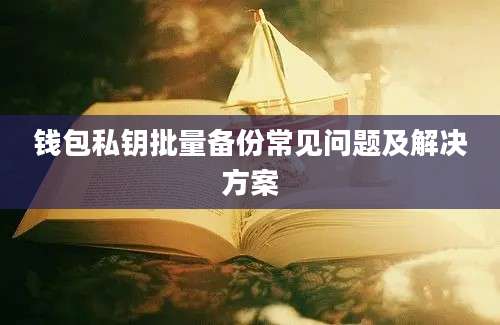 钱包私钥批量备份常见问题及解决方案