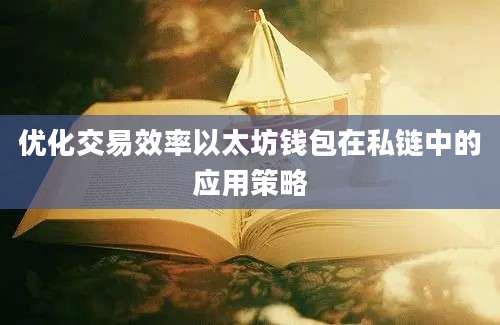 优化交易效率以太坊钱包在私链中的应用策略