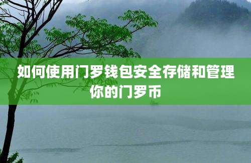 如何使用门罗钱包安全存储和管理你的门罗币