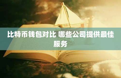 比特币钱包对比 哪些公司提供最佳服务