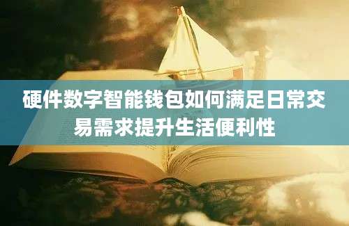 硬件数字智能钱包如何满足日常交易需求提升生活便利性