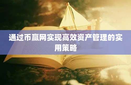 通过币赢网实现高效资产管理的实用策略