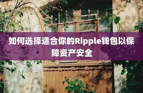 如何选择适合你的Ripple钱包以保障资产安全